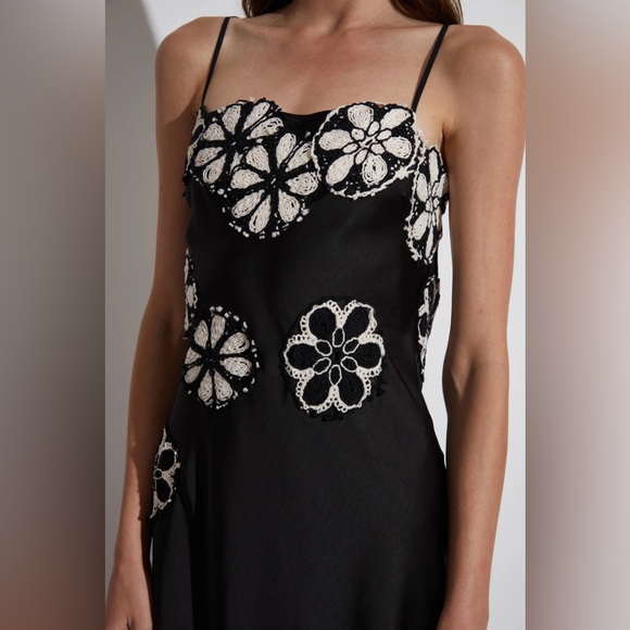 NWT Saint Art Sage slip dress with crochet, size XS - Picture 3 of 9